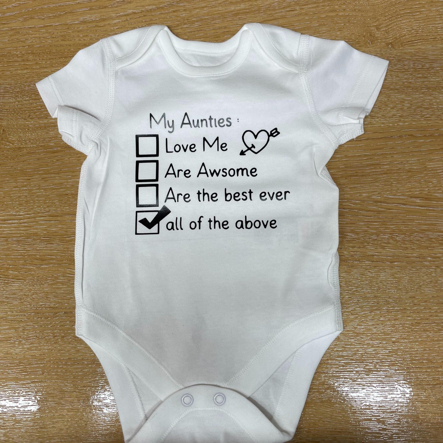 My aunties love me baby vest