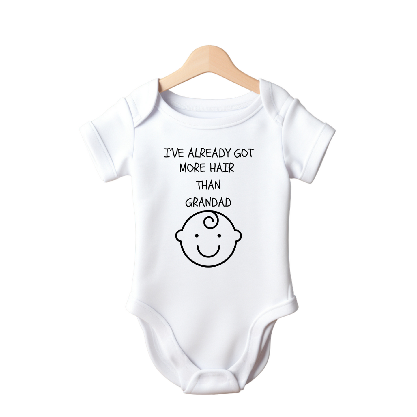 I Have Already Got More Hair Than Grandad funny Baby Vest