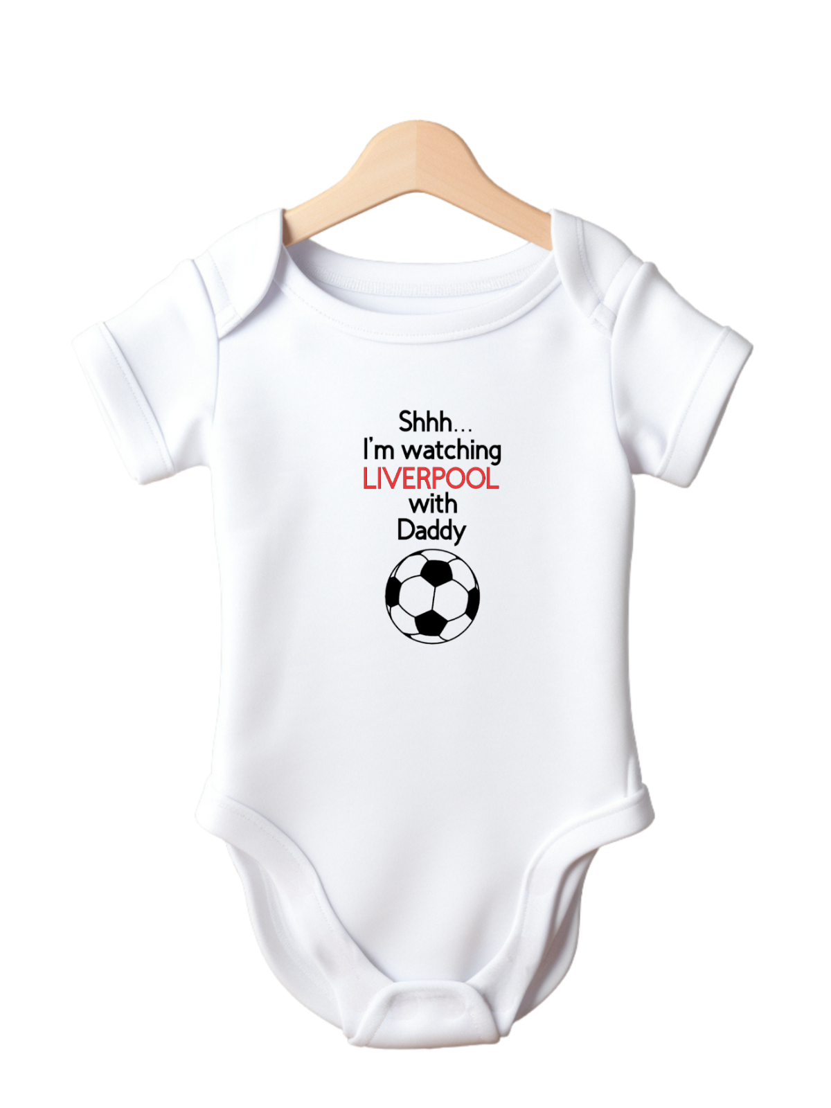 Shhh I'm Watching Liverpool With Daddy - Baby Vest