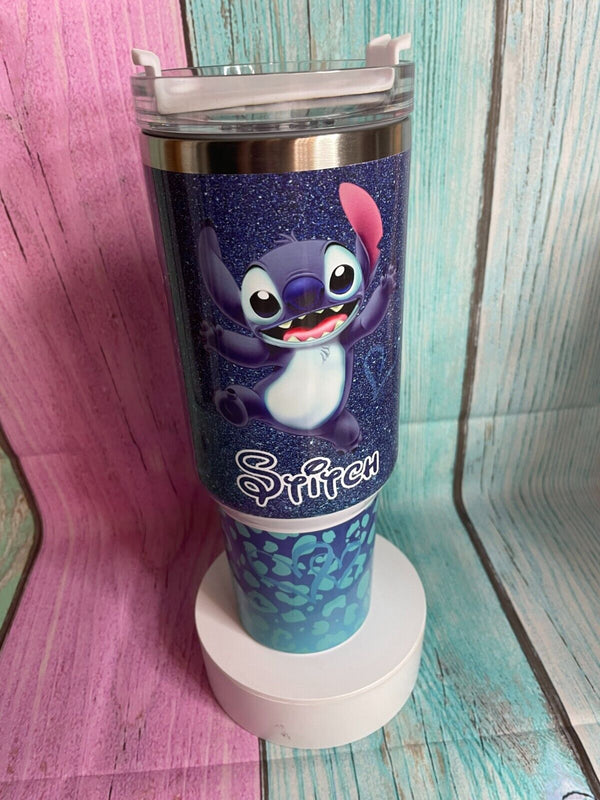 Stitch 40oz Printed insulated 40oz tumbler stainless steel water bottle