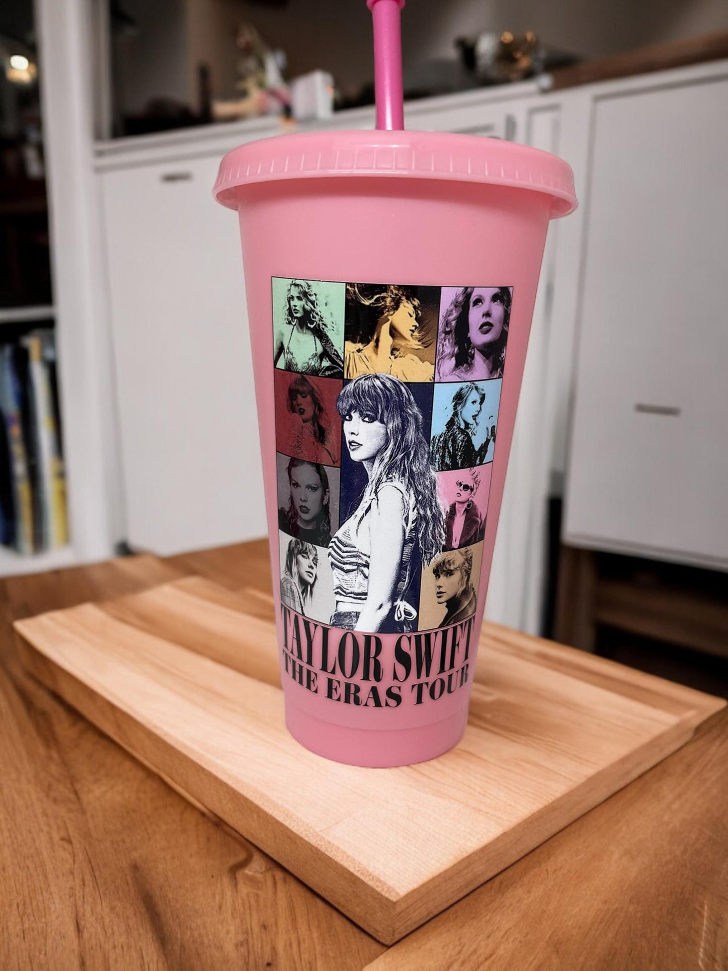 Taylor swift ERA tour black reusable Cold Cup Drinkware with straw