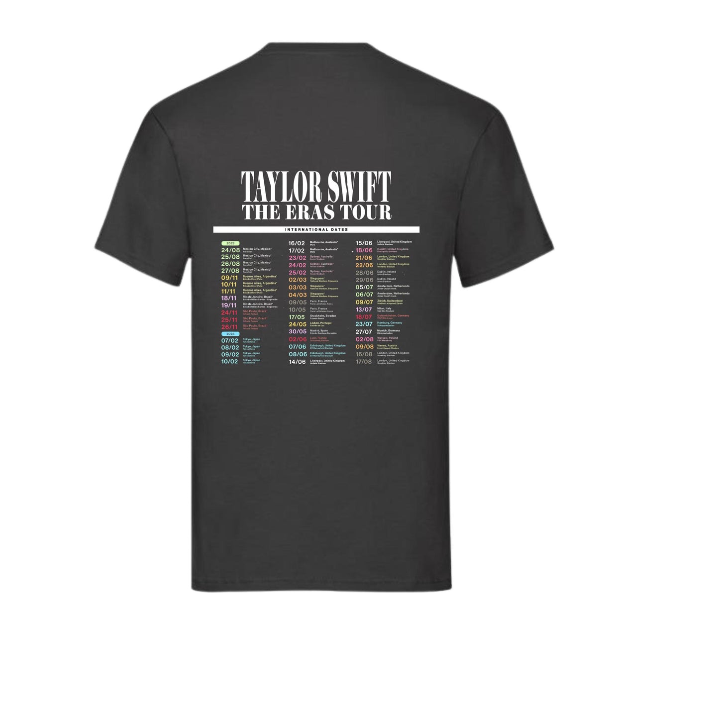 Taylor swift ERAS Tour double sided T-shirt