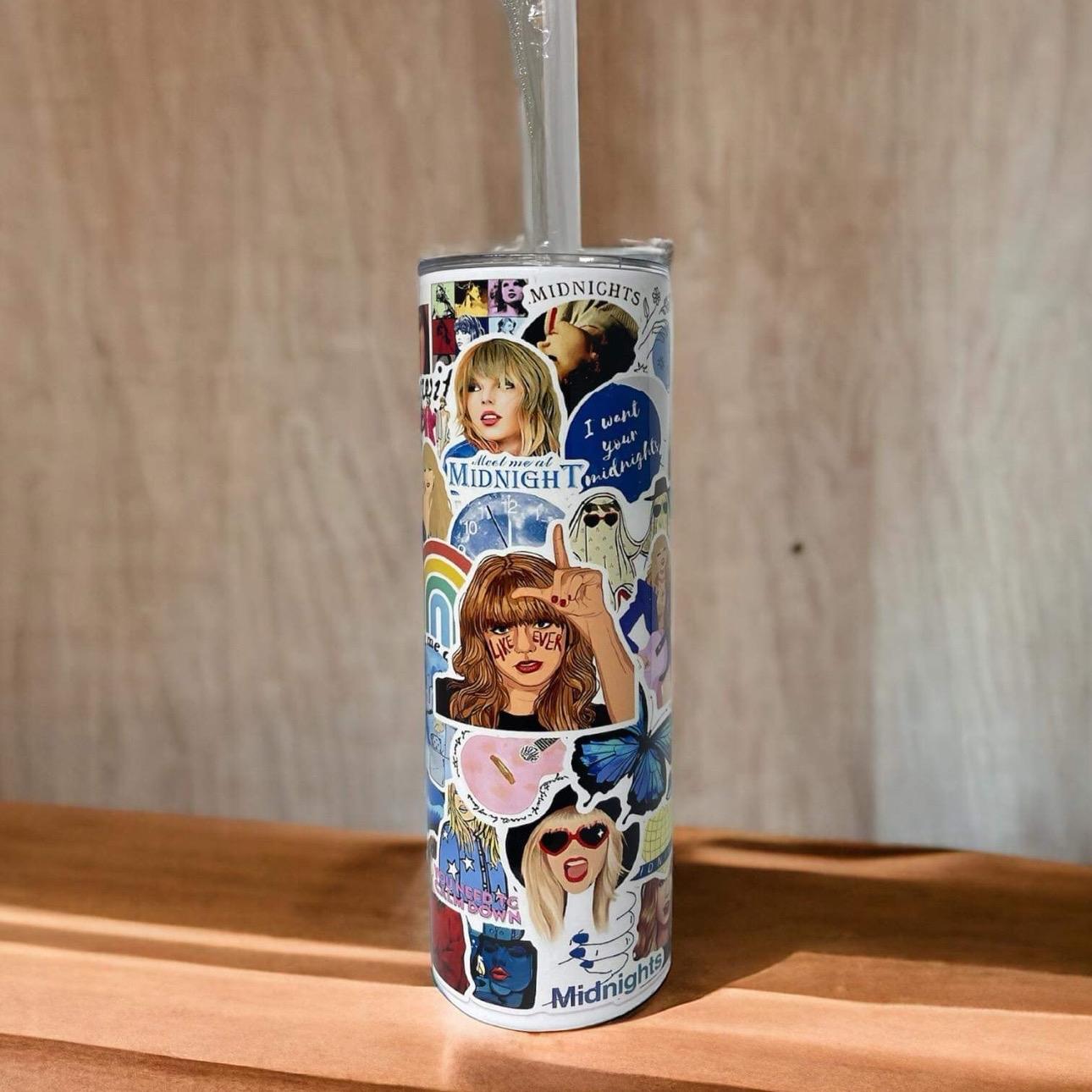 Taylor swift 20oz Stainless Steel Skinny tumbler Beverage Drinkware Portable Washable Reusable
