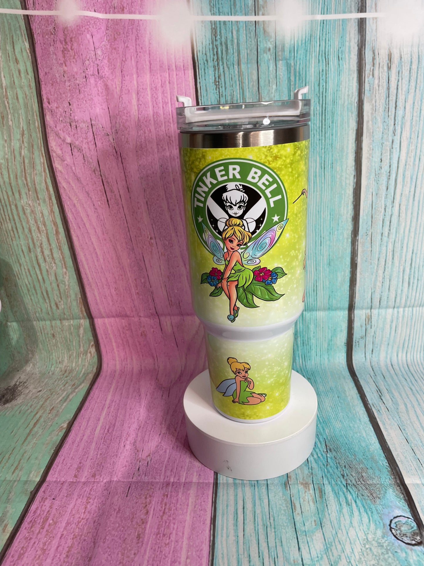 Tinkerbell Design 40oz insulated Stainless Steel Tumbler Hot & Cold