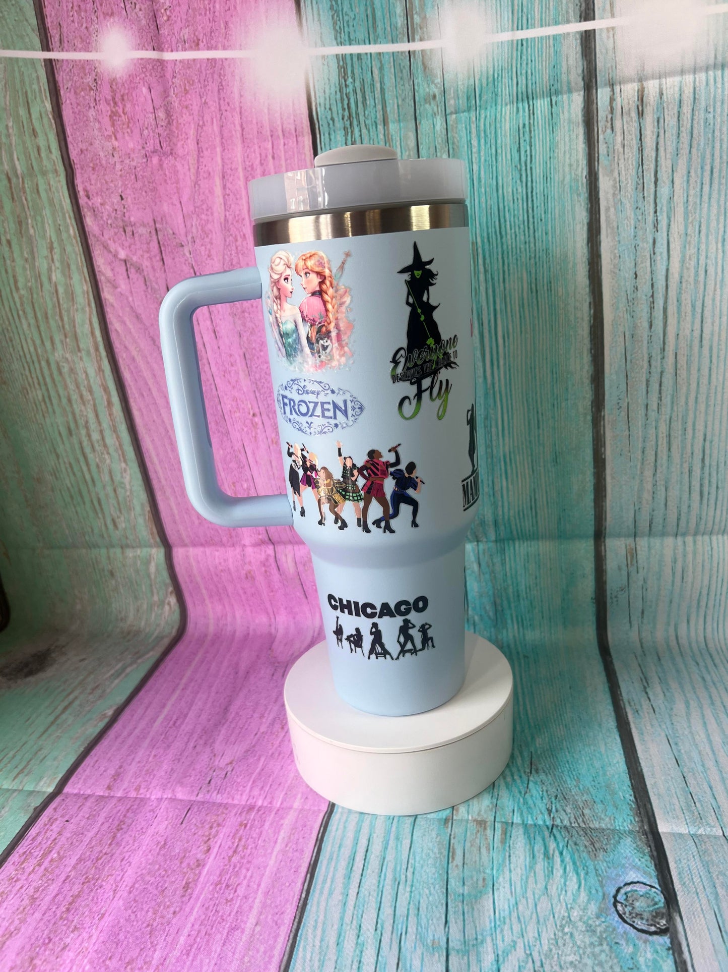 Musical 40oz Tumbler, Musicals fan Tumbler, comes with Straw, Musical Theatre