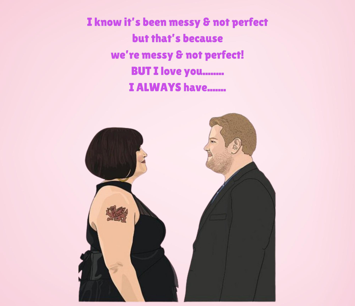 Gavin & Stacey inspired, Smithy & Nessa Valentines day 20oz Stainless Steel Skinny Tumbler