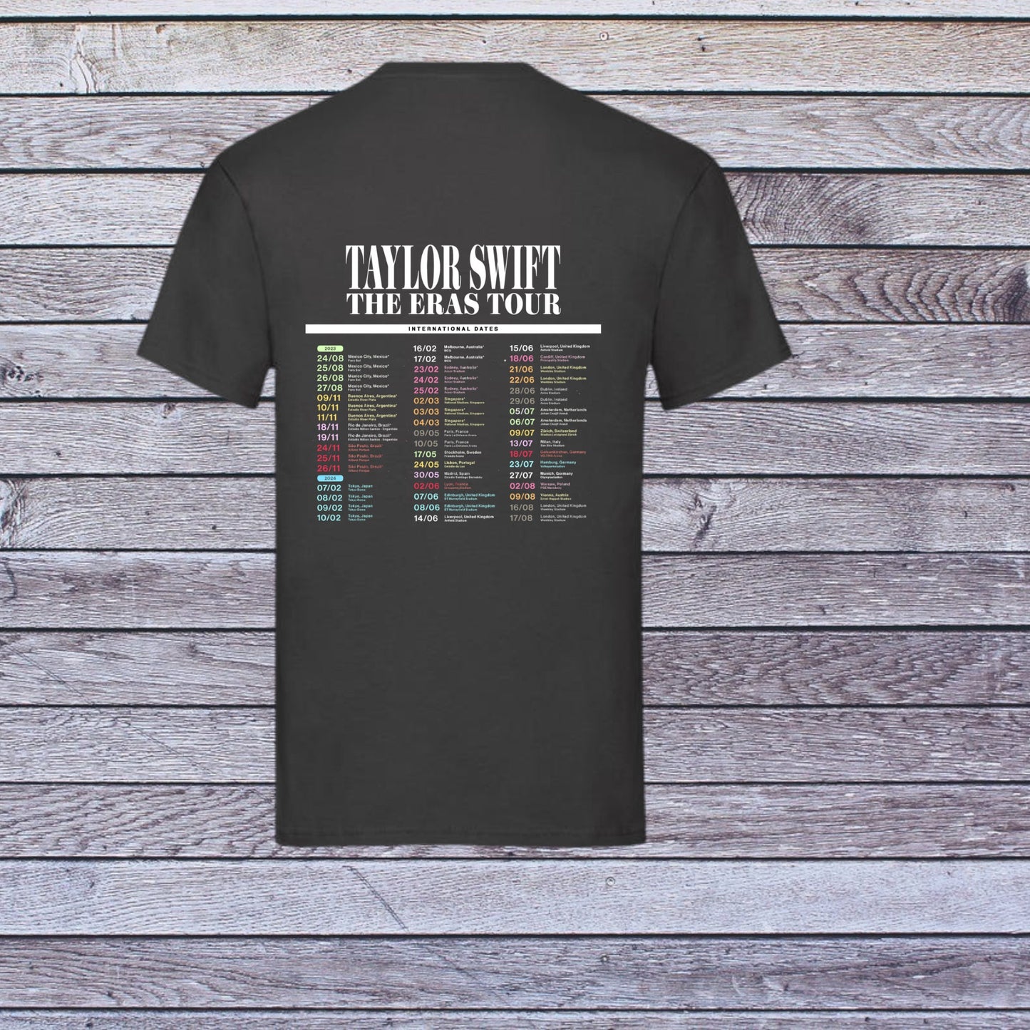 Taylor swift ERAS Tour double sided T-shirt