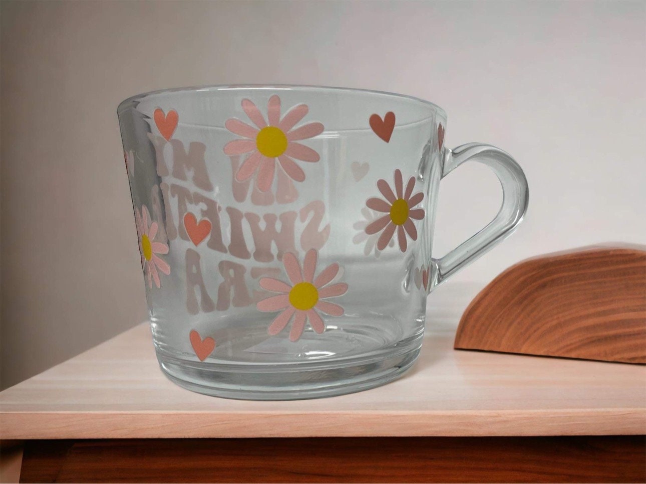 In my swiftie era - Glass coffee mug can be personalised