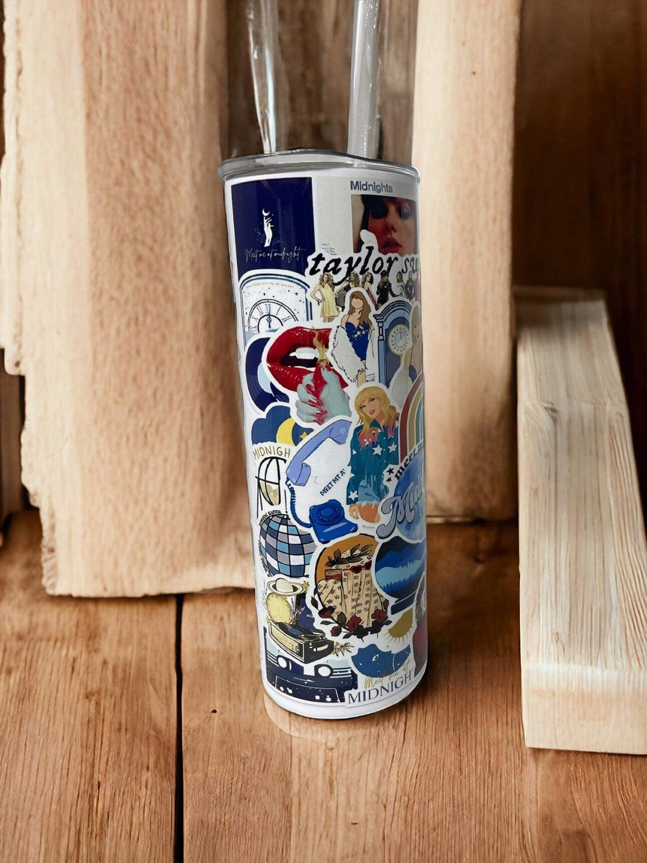 Taylor Swift Scrapbook 20oz Stainless Steel Skinny tumbler