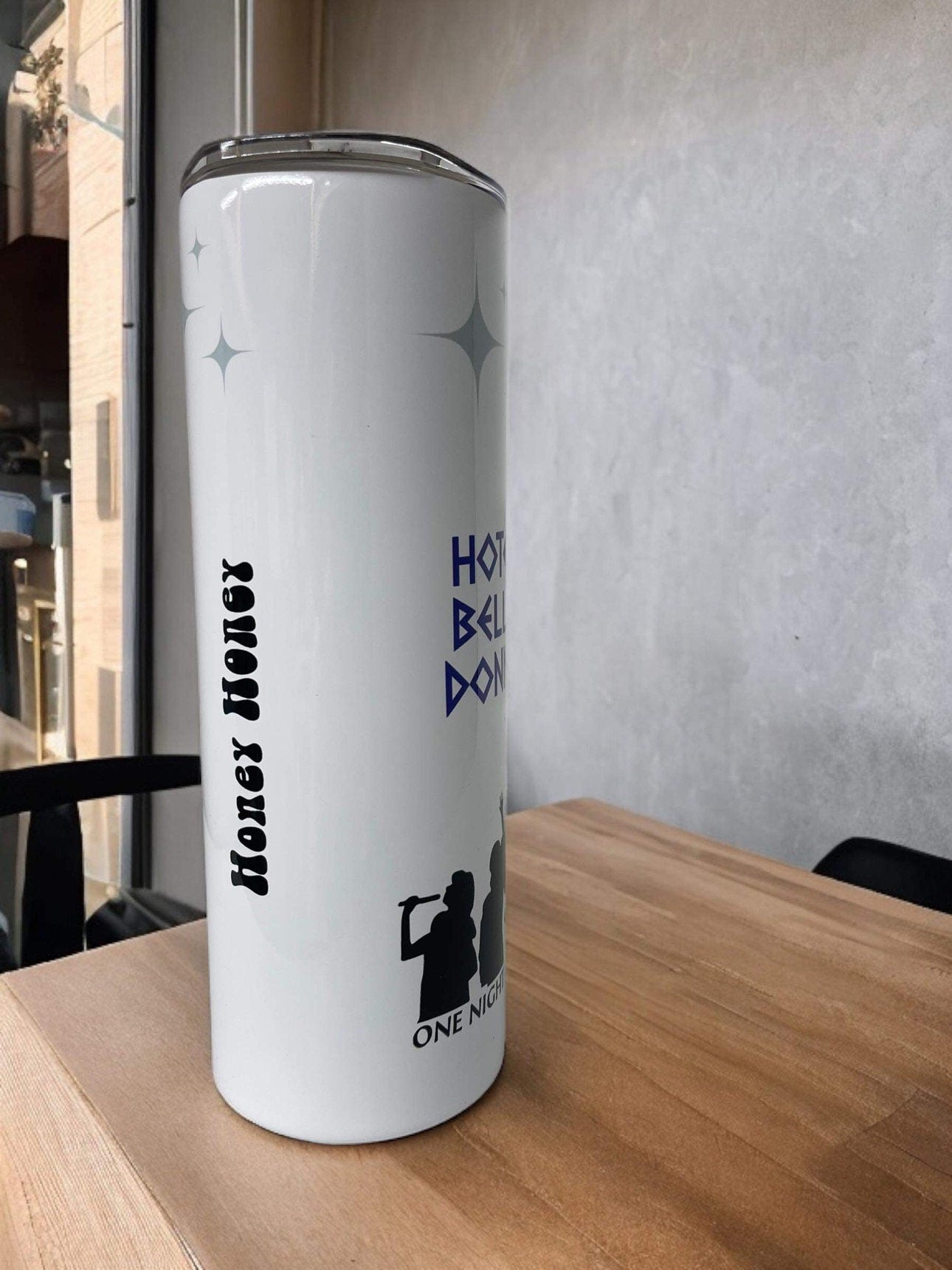 Mamma Mia 20oz Stainless Steel Skinny tumbler with straw Hot/Cold