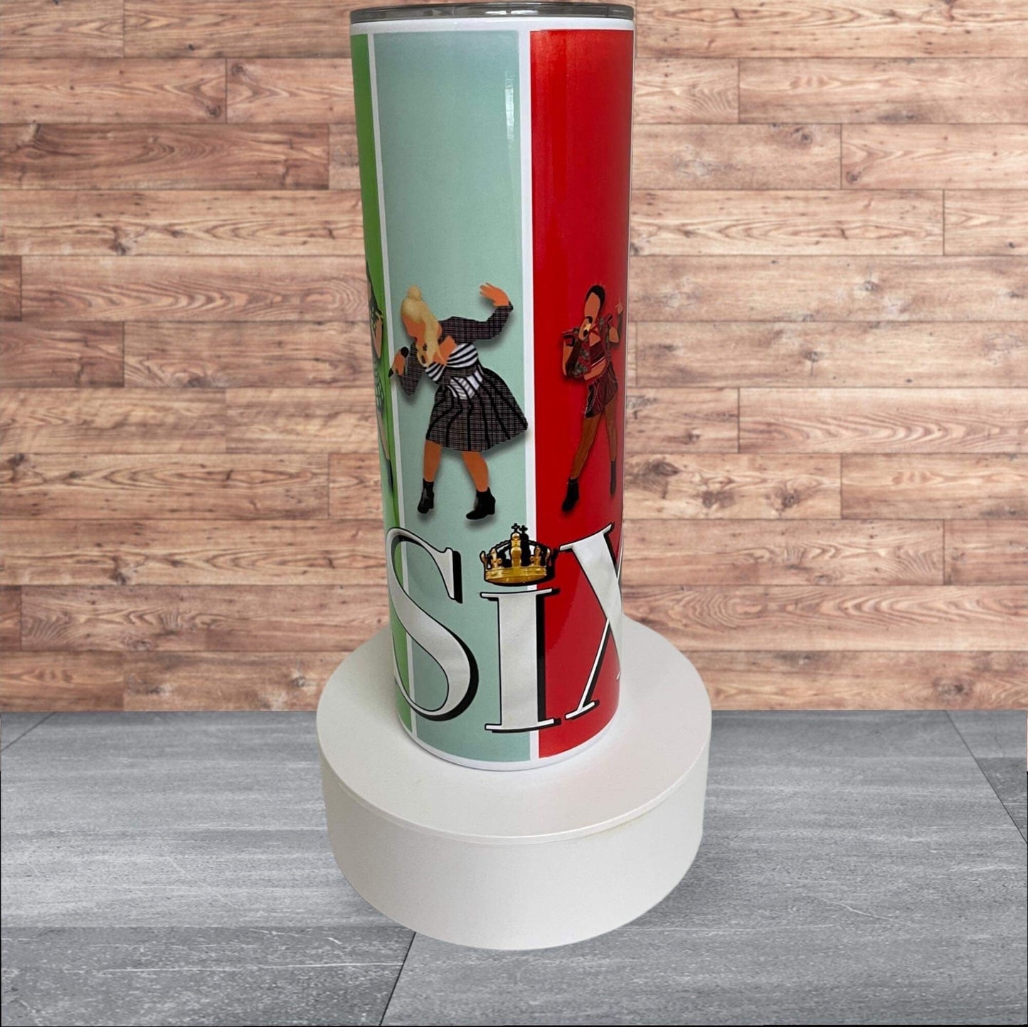 SIX the musical 20oz skinny tumbler stainless steel