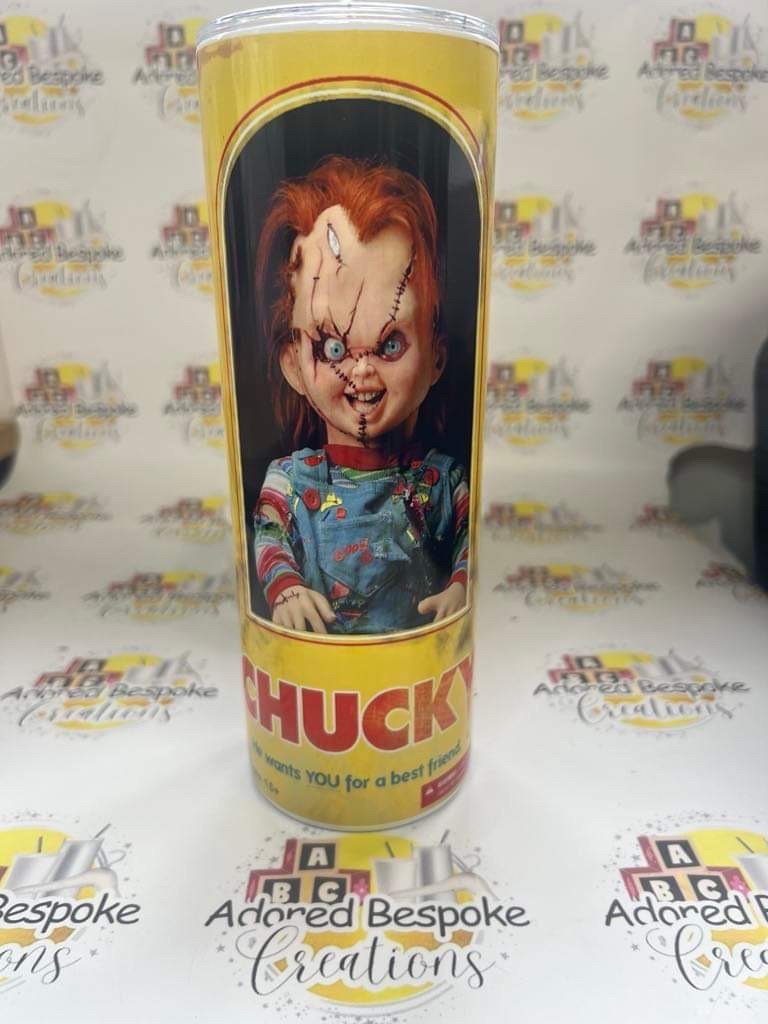Chucky iconic stainless steel tumbler with straw