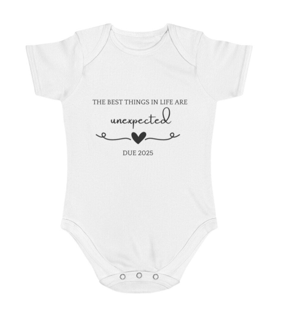 Pregnancy Announcement Baby Vest - unexpected