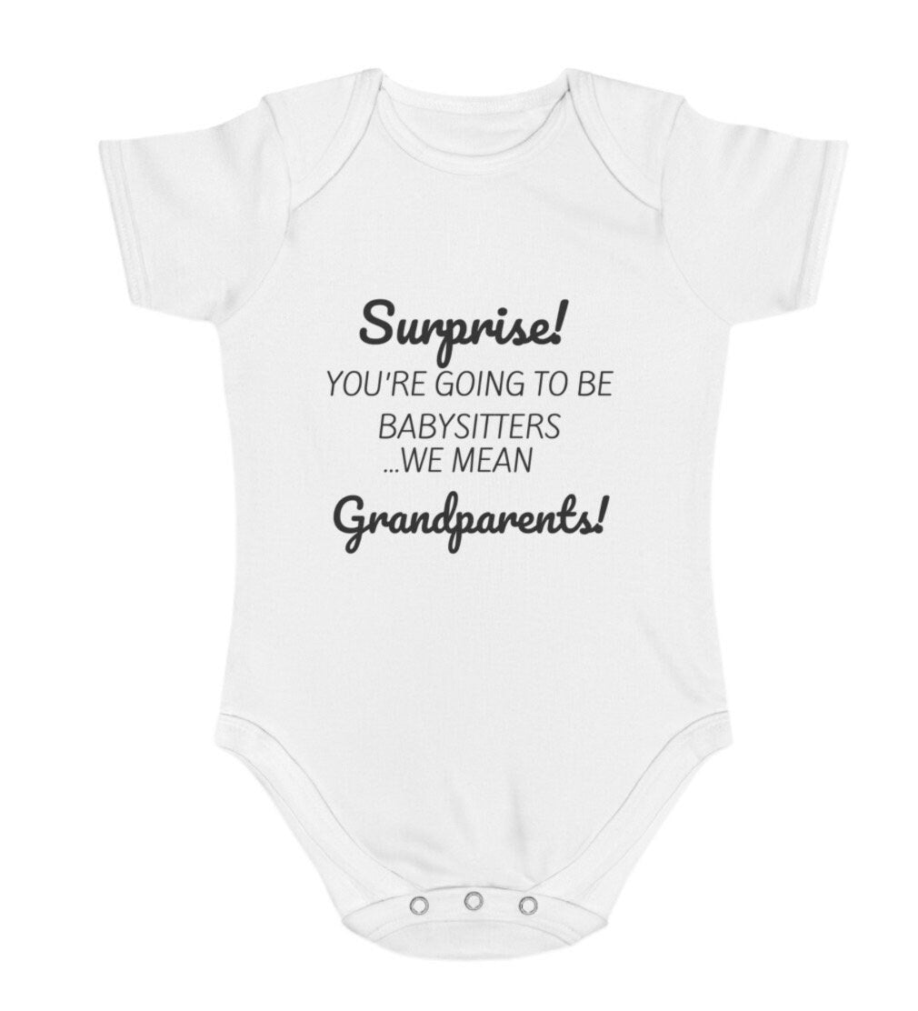 Funny pregnancy Announcement for grandparents Baby Vest