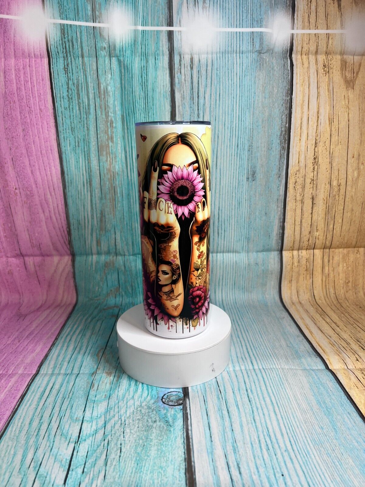 F*ck this, F*ck that explicit inspired stainless steel 20oz tumbler with straw