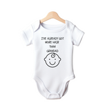 I Have Already Got More Hair Than Grandad funny Baby Vest