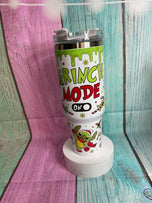 Stitch Grinch Mode 40oz Insulated Stainless steel tumbler water bottle