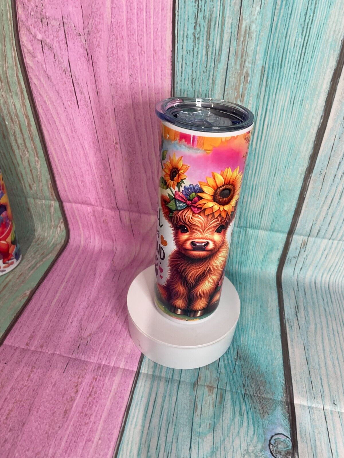 Just a girl who loves highland cows stainless steel 20oz skinny tumbler & straw