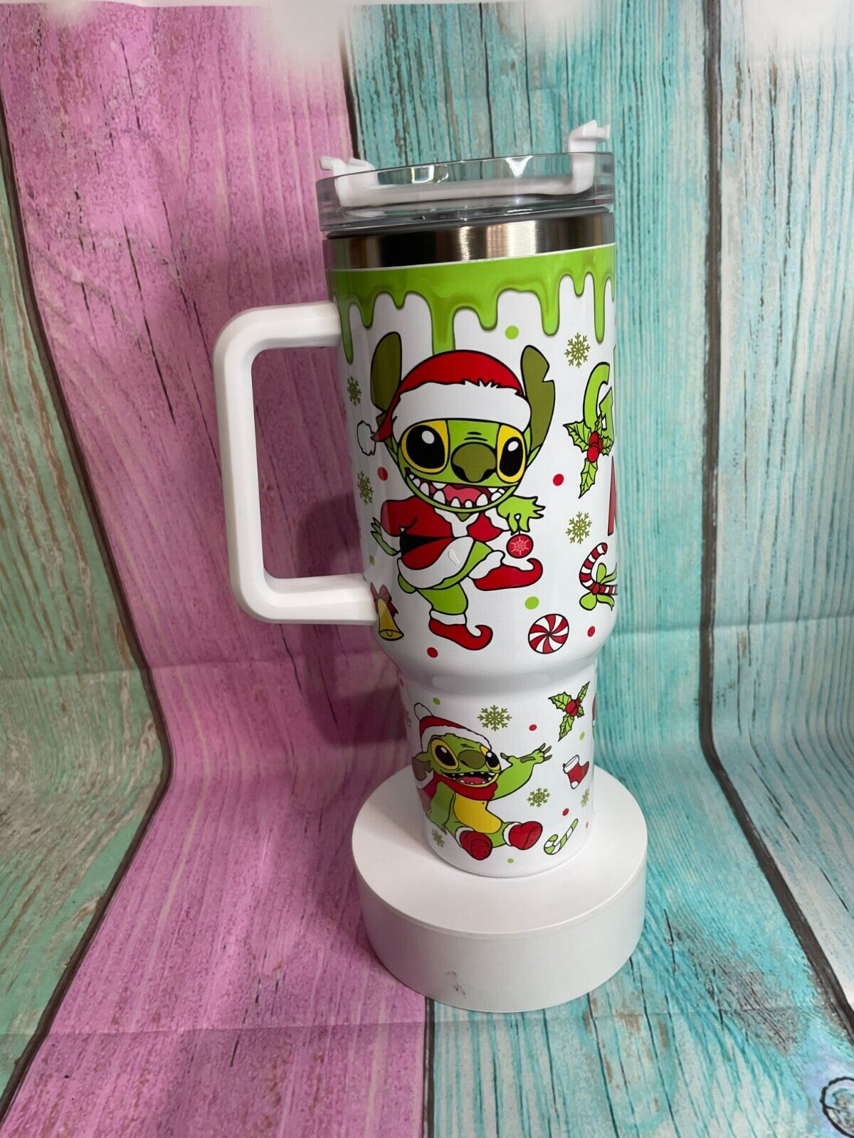 Stitch Grinch Mode 40oz Insulated Stainless steel tumbler water bottle