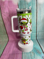 Stitch Grinch Mode 40oz Insulated Stainless steel tumbler water bottle