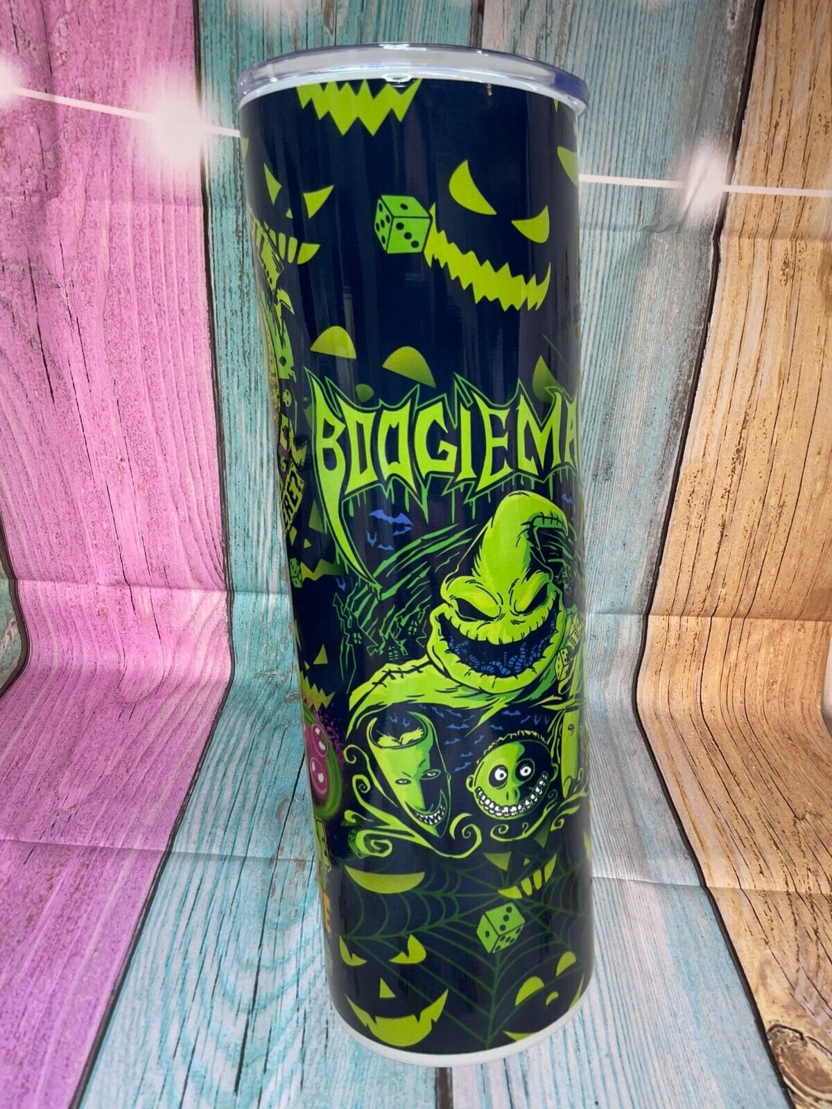Oogie Boogie stainless steel 20oz skinny tumbler with straw