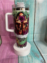 F*ck This F*ck That 40oz insulated tumbler with handle and straw stainless steel