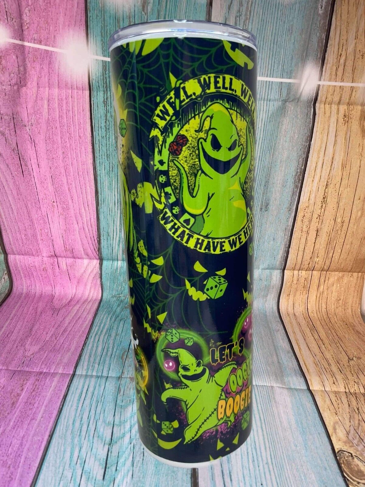 Oogie Boogie stainless steel 20oz skinny tumbler with straw