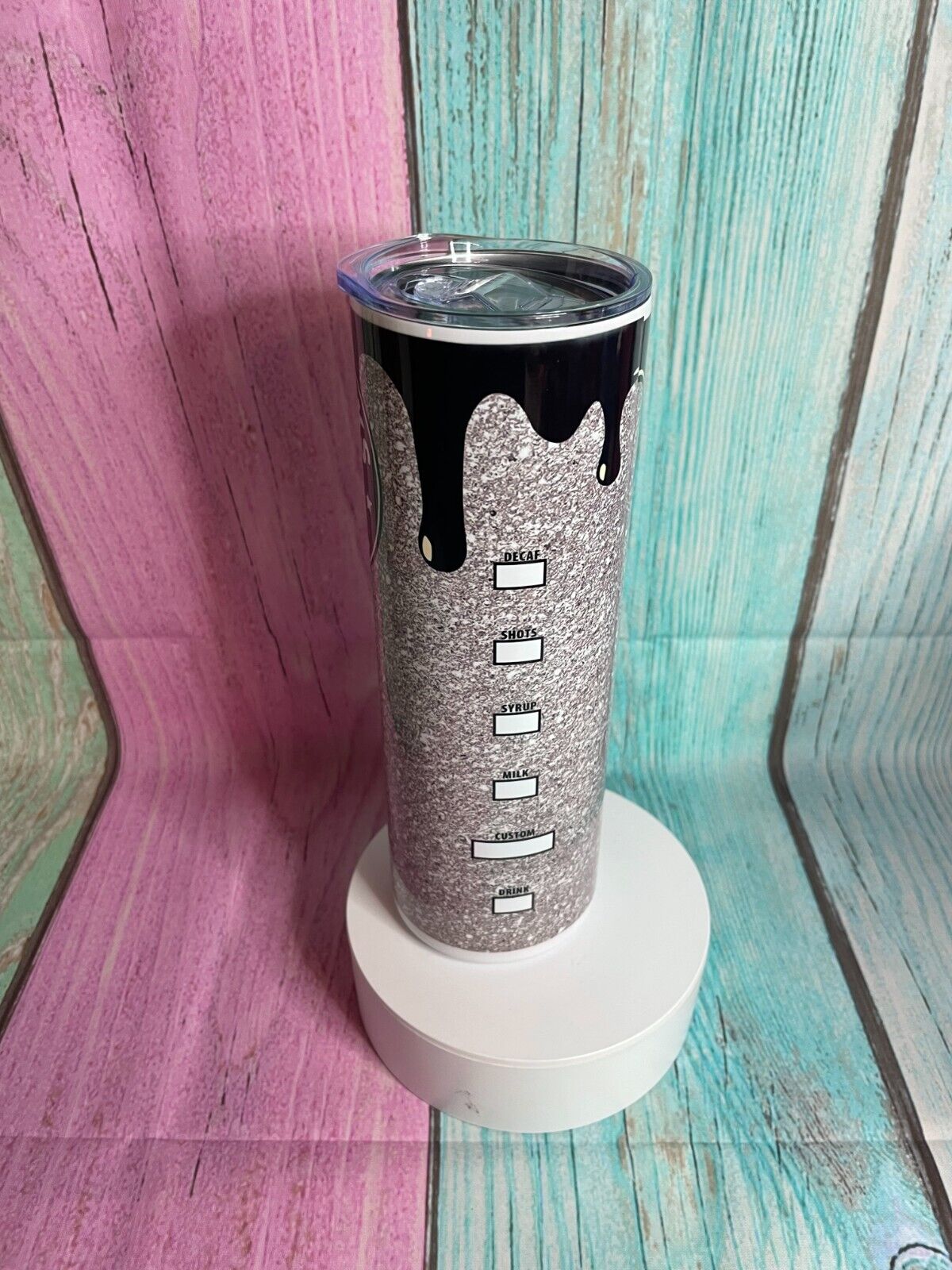 Jack Skellington design stainless steel 20oz Skinny tumbler with straw Hot/Cold