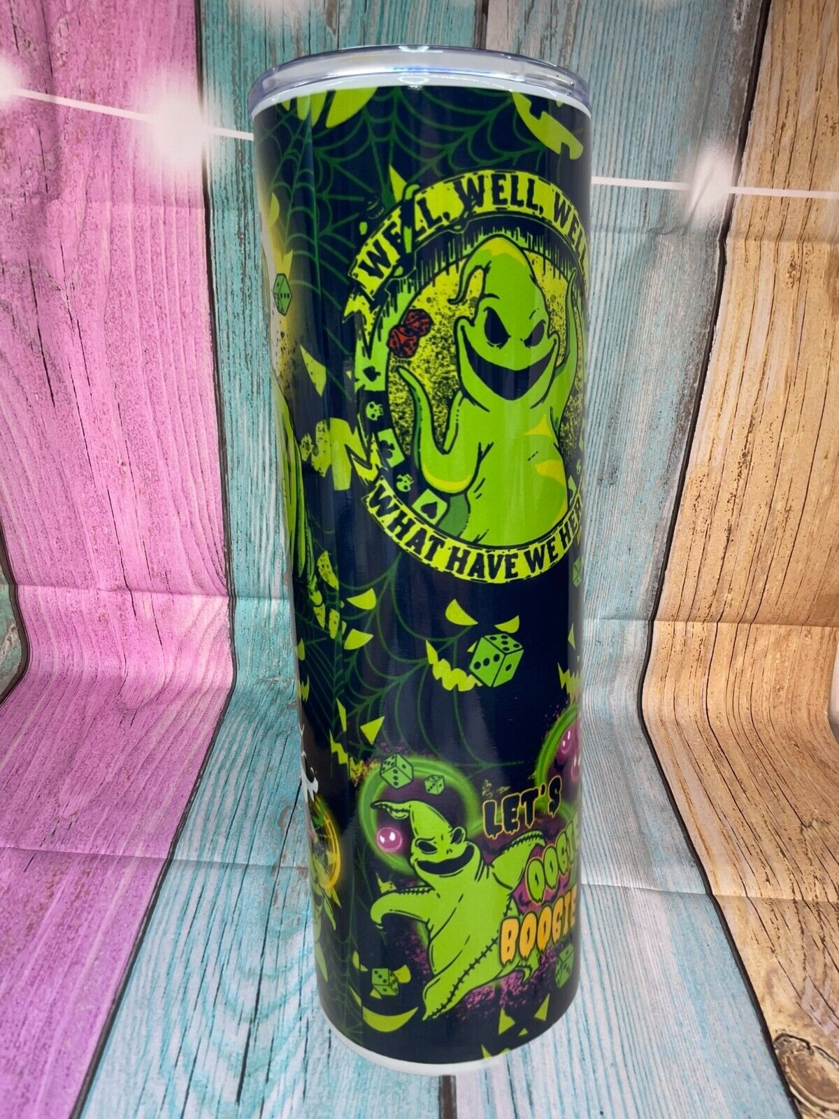 Oogie Boogie stainless steel 20oz skinny tumbler with straw