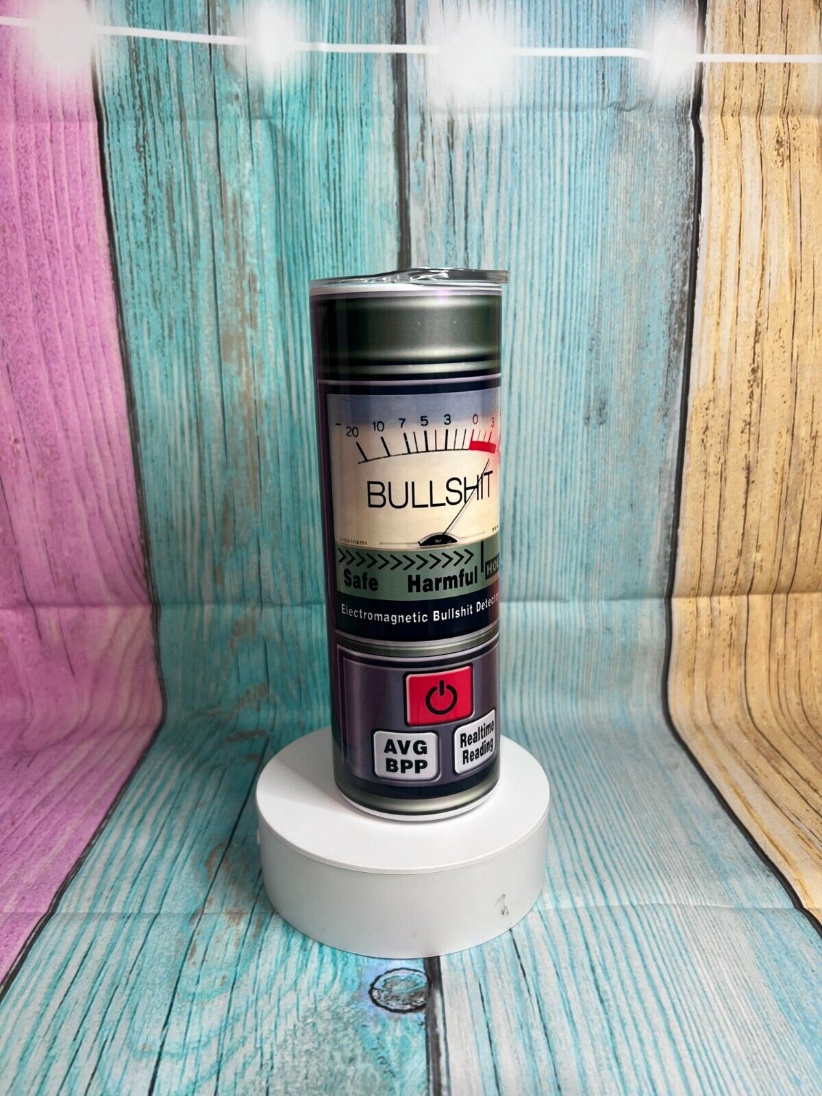 Bulls**t radar explicit stainless steel insulated 20oz skinny tumbler with straw