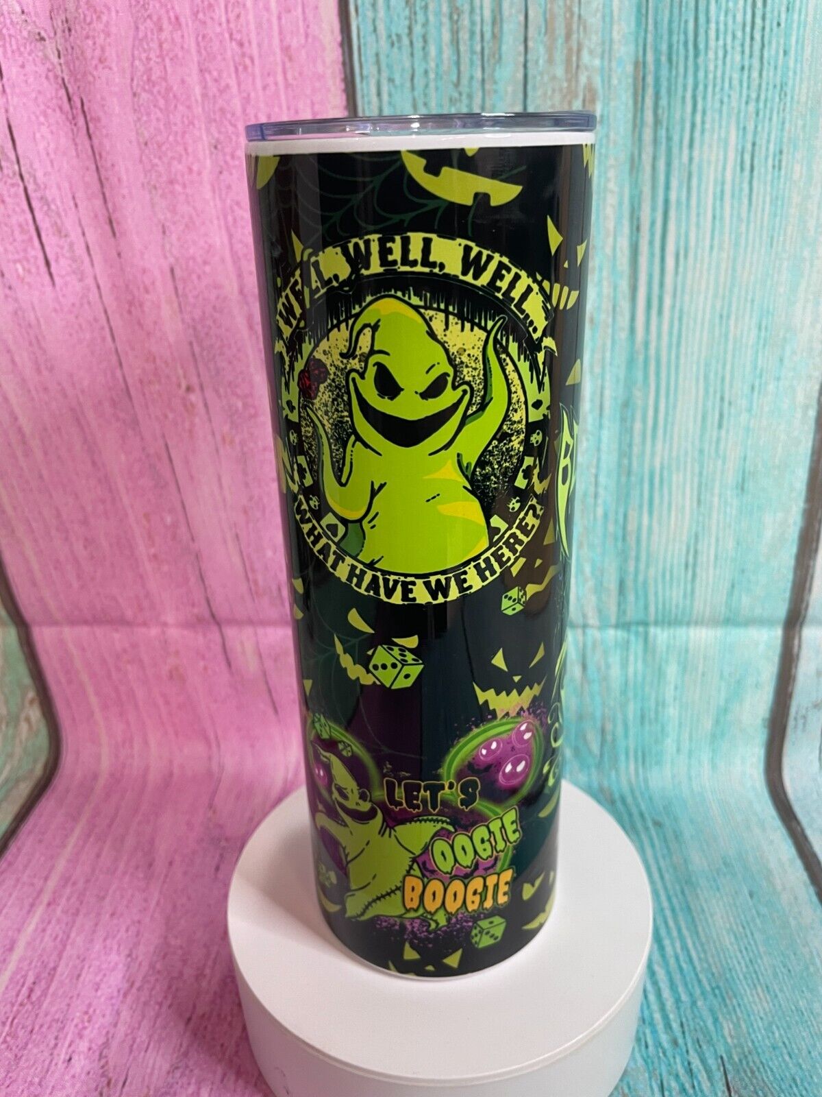 Oogie Boogie stainless steel 20oz skinny tumbler with straw