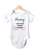 Mummy I Cant Wait To Meet You Love Bump - Baby Vest