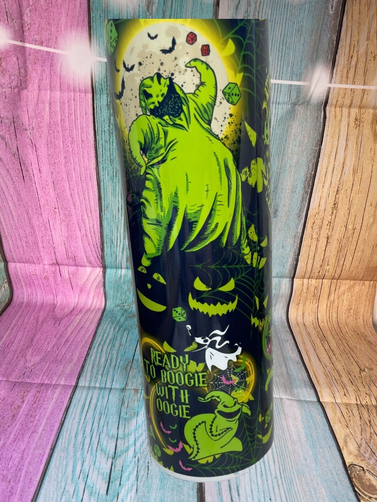 Oogie Boogie stainless steel 20oz skinny tumbler with straw