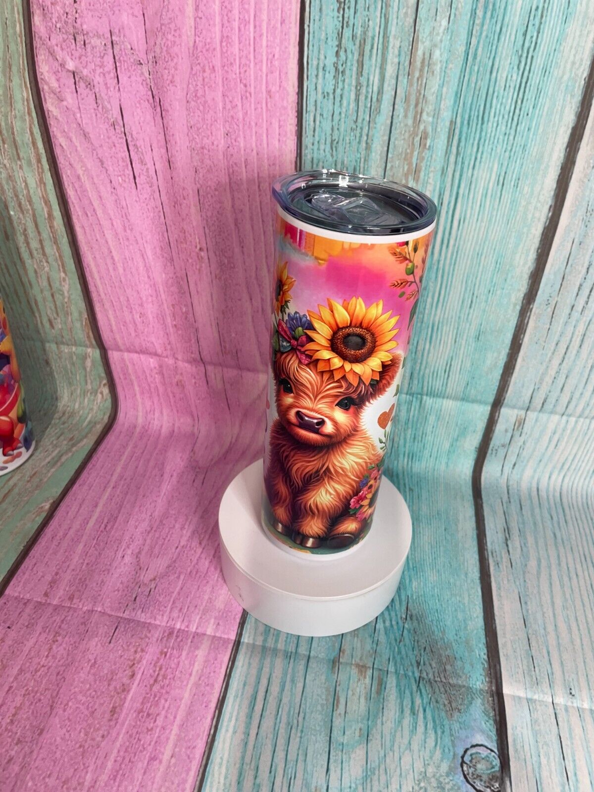 Just a girl who loves highland cows stainless steel 20oz skinny tumbler & straw