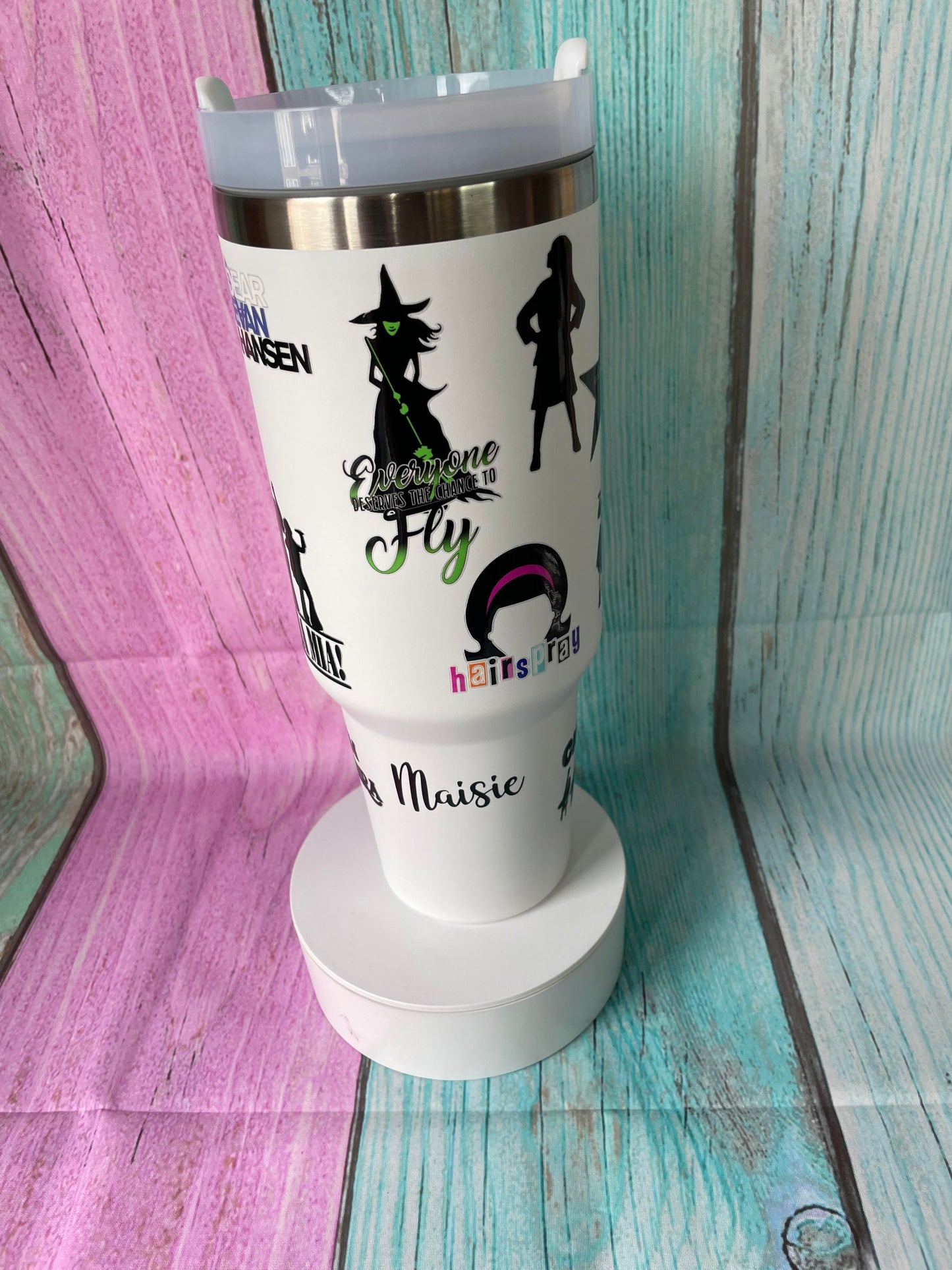 Musical 40oz Tumbler, Musicals fan Tumbler, comes with Straw, Musical Theatre