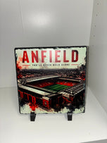 Football Stadium Photo Slate 18 x 18cm Anfield