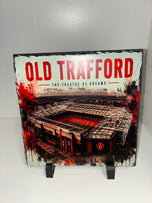 Football Stadium Photo Slate 18 x 18cm Old Trafford