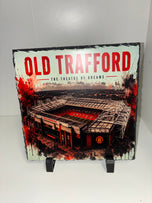 Football Stadium Photo Slate 18 x 18cm Old Trafford