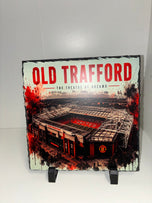 Football Stadium Photo Slate 18 x 18cm Old Trafford