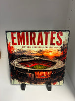 Football Stadium Photo Slate 18 x 18cm Emirates