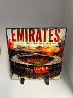 Football Stadium Photo Slate 18 x 18cm Emirates
