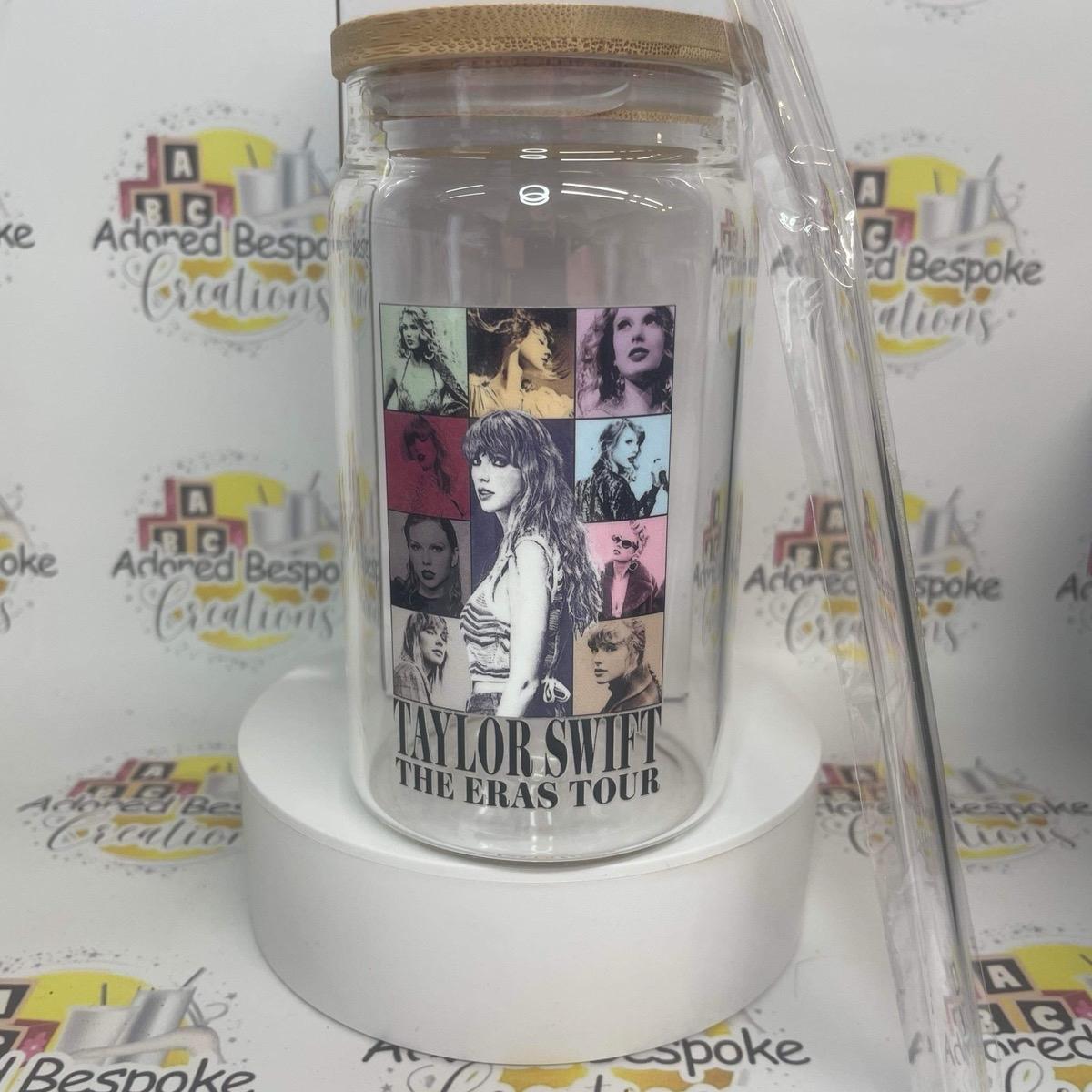 Taylor swift ERA tour glass libby Reusable can with glass straw and box Drinkware Set Coffee