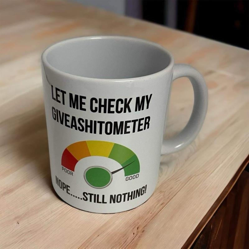 Funny Givash*tameter Mug - Perfect Work Mug for Coffee and Tea - Drinkware, Cup