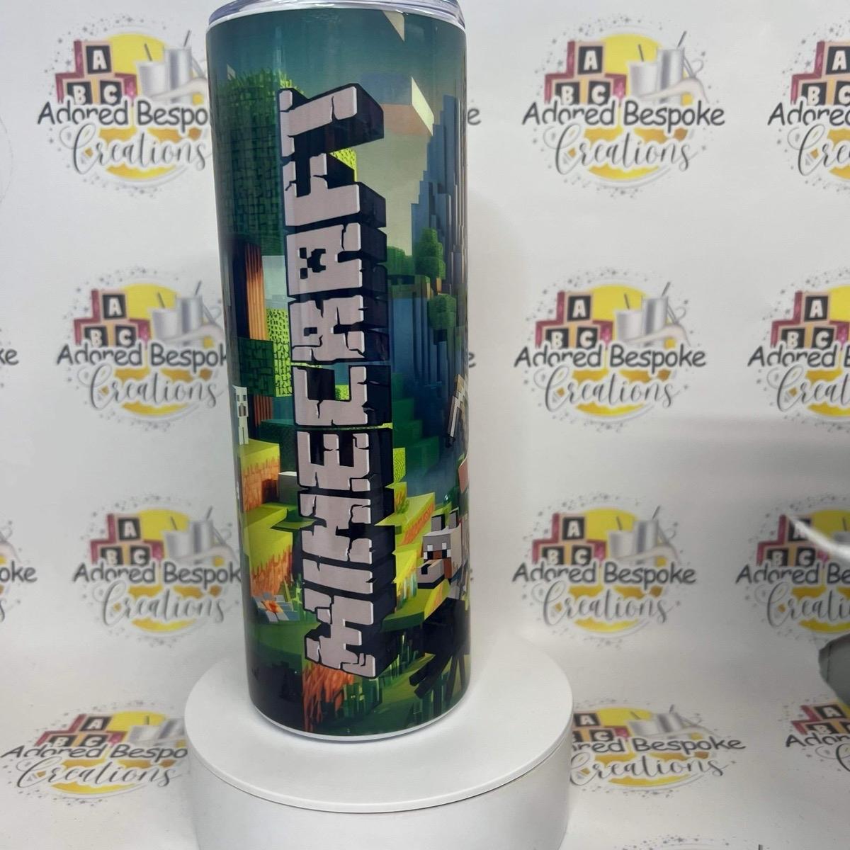 Minecraft 20oz tumbler with straw Drinkware Water Bottles Stainless Steel Portable Washable Reusable