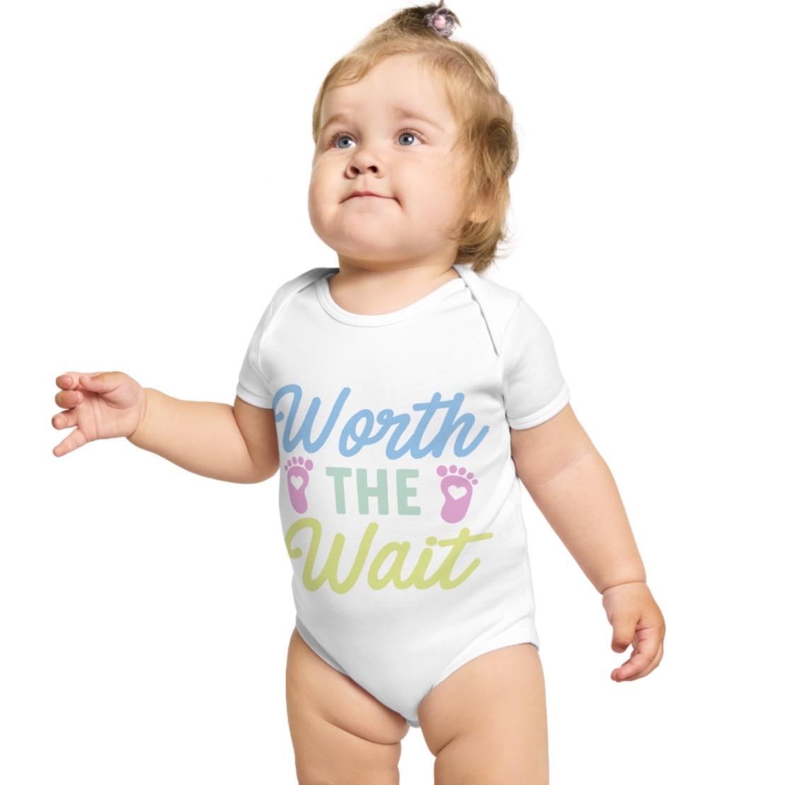 Worth the wait babygrow Baby Vest - Newborn Baby
