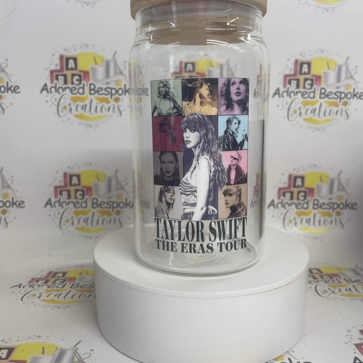Taylor swift ERA tour glass libby Reusable can with glass straw and box Drinkware Set Coffee