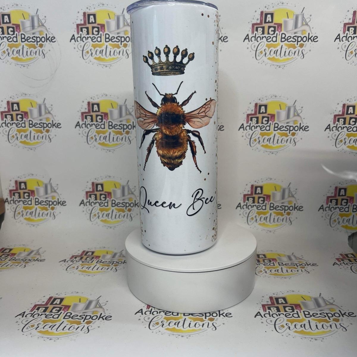 Queen bee 20oz tumbler with straw Drinkware Water Bottles Coffee Stainless Steel Washable Reusable Portable