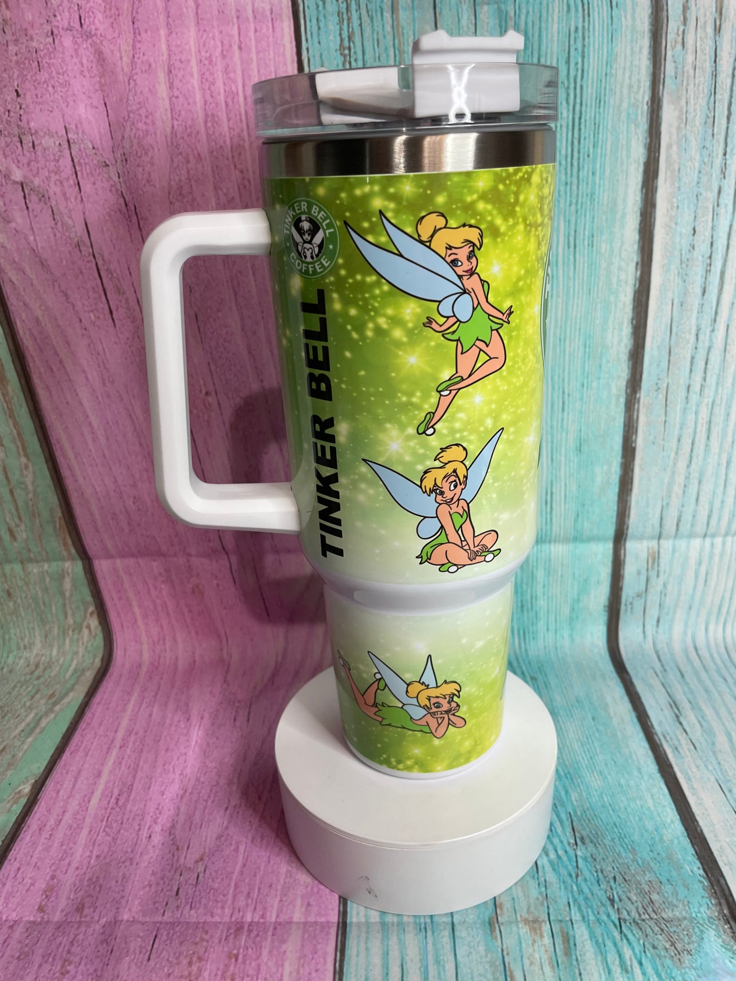 Tinkerbell Design 40oz insulated Stainless Steel Tumbler Hot & Cold