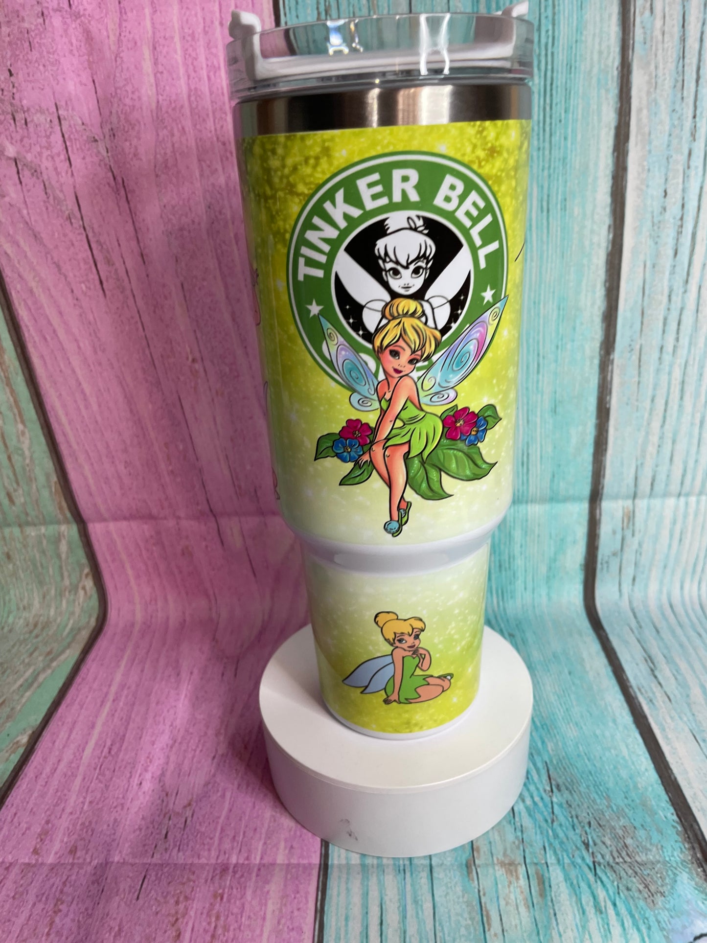 Tinkerbell Design 40oz insulated Stainless Steel Tumbler Hot & Cold