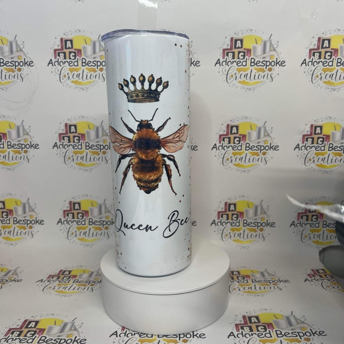 Queen bee 20oz tumbler with straw Drinkware Water Bottles Coffee Stainless Steel Washable Reusable Portable